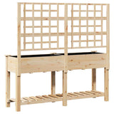 Garden Planter Beige 161 x 46 x 152.5 cm Solid fir wood