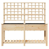 Garden Planter Beige 161 x 46 x 152.5 cm Solid fir wood