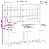 Garden Planter Beige 161 x 46 x 152.5 cm Solid fir wood