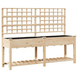 Garden Planter Beige 203.5 x 54 x 152.5 cm Solid fir wood