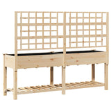Garden Planter Beige 203.5 x 54 x 152.5 cm Solid fir wood
