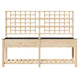 Garden Planter Beige 203.5 x 54 x 152.5 cm Solid fir wood