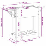 Garden Planter Beige 111 x 37 x 76.5 cm Solid fir wood