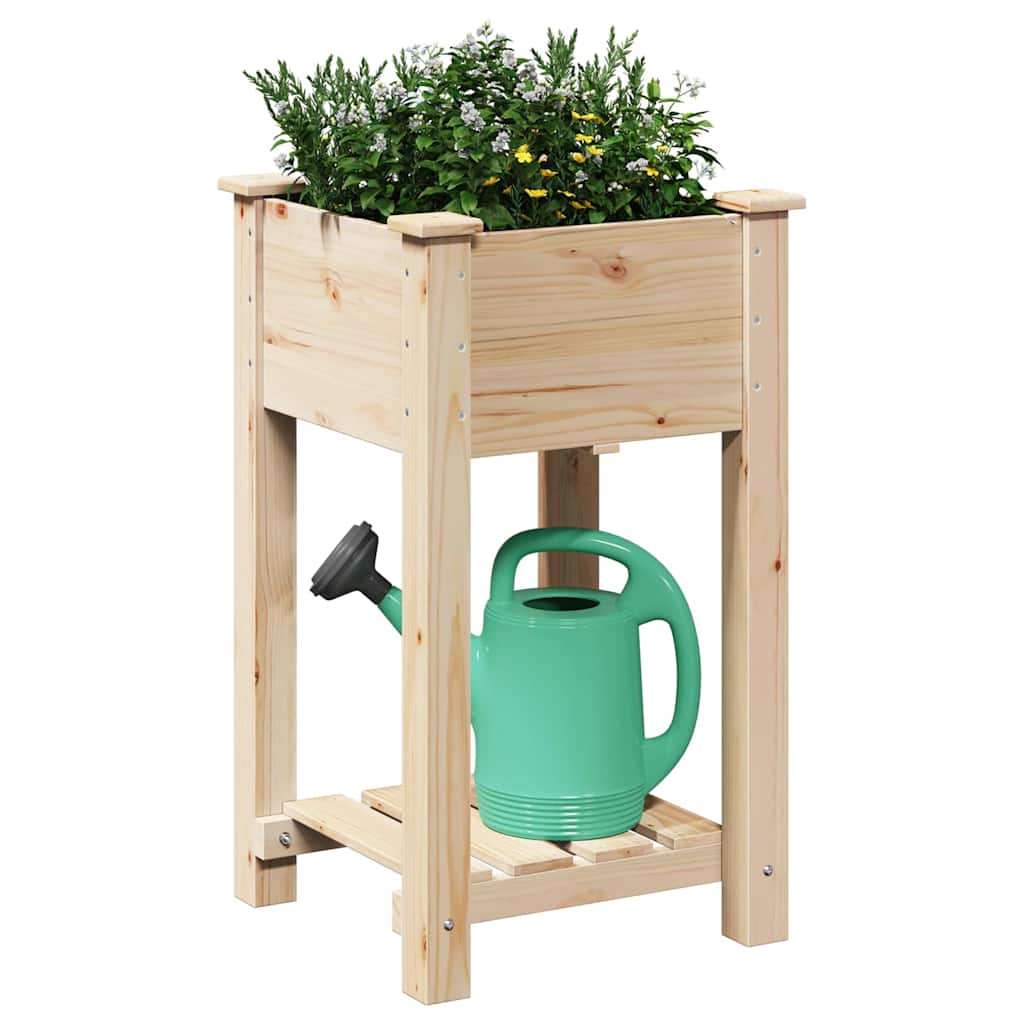 Garden Planter Beige 45 x 45 x 76.5 cm Solid fir wood