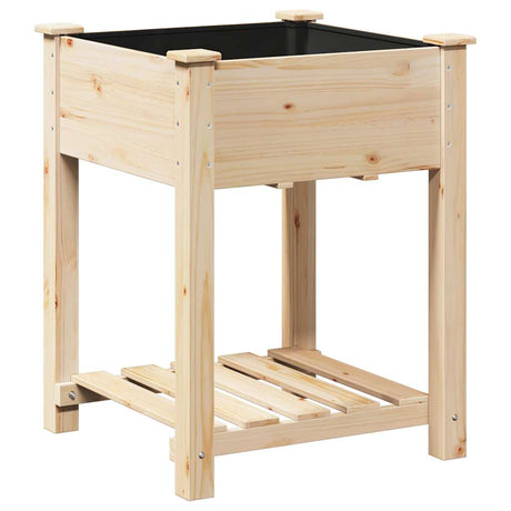 Garden Planter Beige 60.5 x 60 x 76.5 cm Solid fir wood