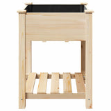 Garden Planter Beige 60.5 x 60 x 76.5 cm Solid fir wood