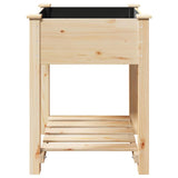 Garden Planter Beige 60.5 x 60 x 76.5 cm Solid fir wood