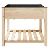 Garden Planter Beige 90 x 90 x 76.5 cm Solid fir wood