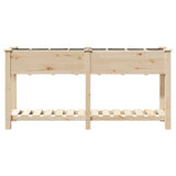 Garden Planter Beige 161.5 x 45 x 76.5 cm Solid fir wood