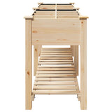 Garden Planter Beige 203.5 x 53 x 76.5 cm Solid fir wood