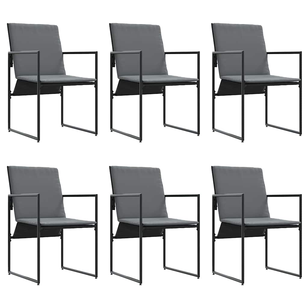 Garden Dining Set 11 pcs Black Steel