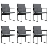 Garden Dining Set 11 pcs Black Steel