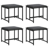 Garden Dining Set 13 pcs Black Steel