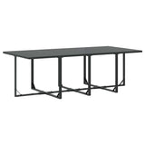 Garden Dining Set 13 pcs Black Steel