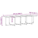 Garden Dining Set 15 pcs Black Steel