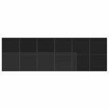 Garden Dining Set 17 pcs Black Steel