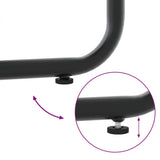 Garden Dining Set 13 pcs Black Steel