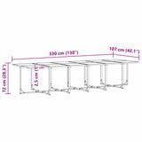 Garden Dining Set 13 pcs Black Steel