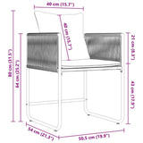 Garden Dining Set 13 pcs Black Steel