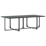 Garden Dining Set 9 pcs Black Steel