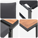Garden Dining Set 3 pcs Anthracite Steel