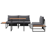 Garden Dining Set 3 pcs Anthracite Steel