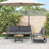 Garden Dining Set 3 pcs Anthracite Steel
