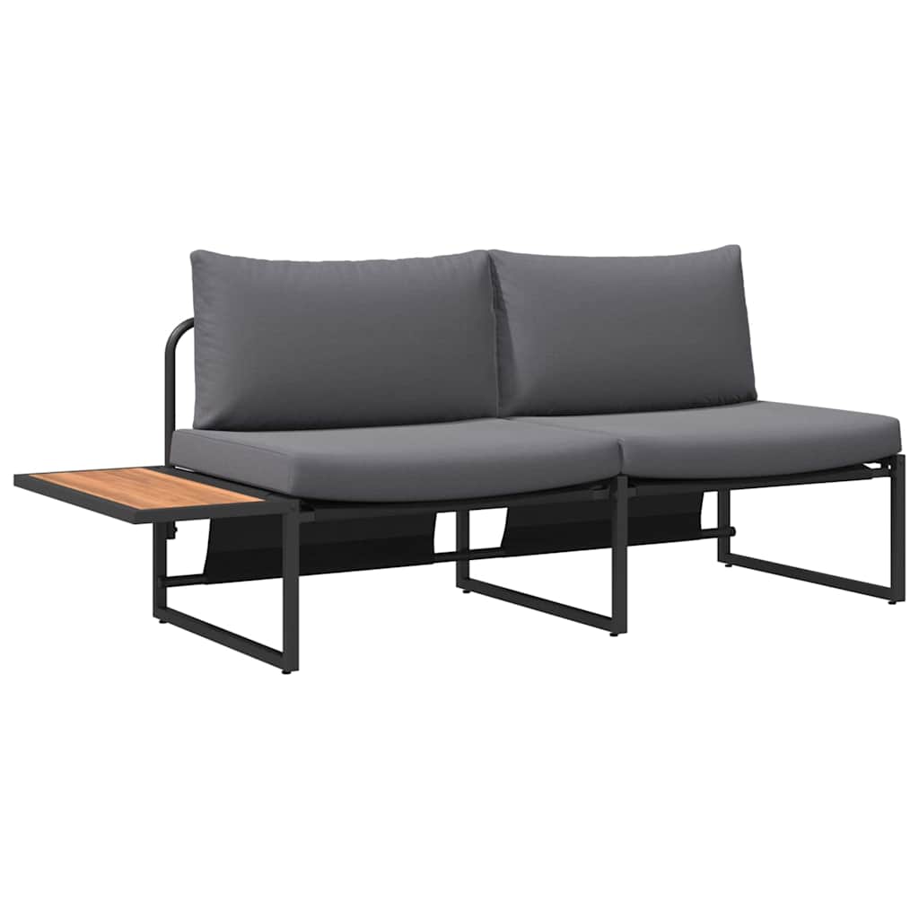 Garden Dining Set 3 pcs Anthracite Steel