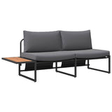 Garden Dining Set 3 pcs Anthracite Steel