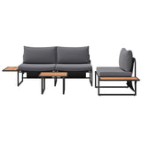 Garden Dining Set 3 pcs Anthracite Steel