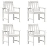 Garden Dining Chair 4 pcs White 65.5 x 55.5 x 88cm Plastic