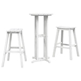Garden Bar Set 3 pcs White HDPE