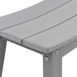 Garden Bar Set 3 pcs Light grey HDPE