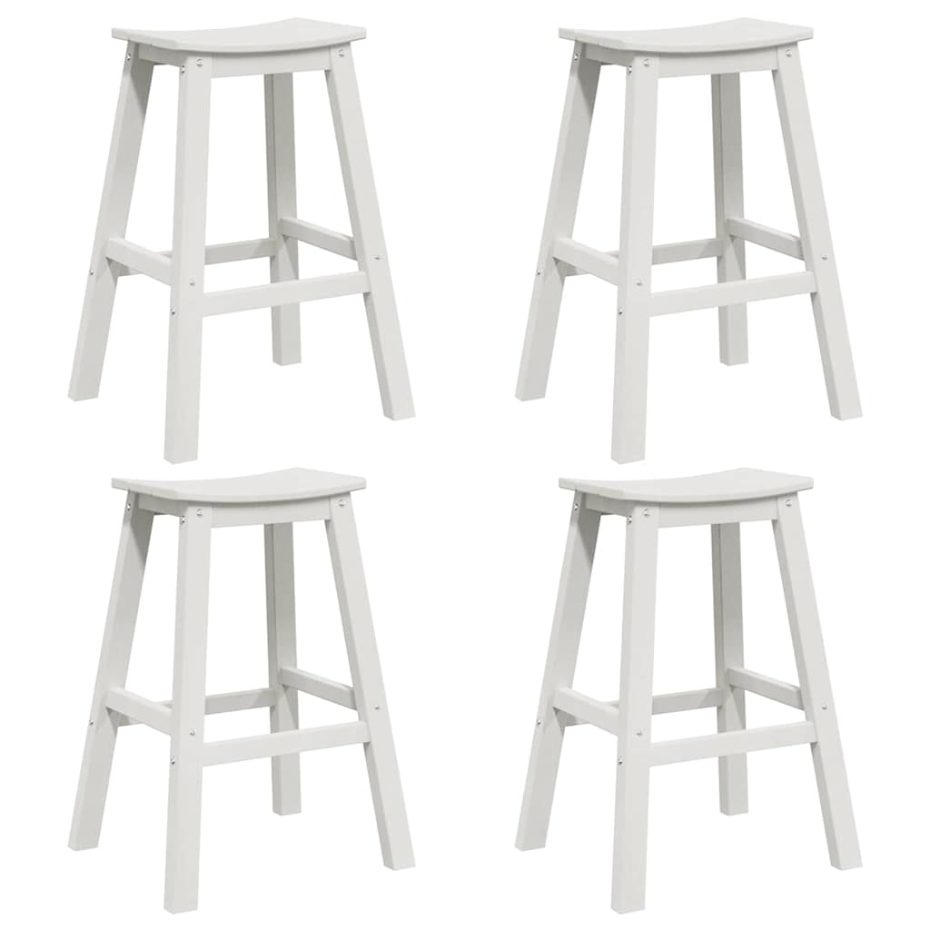 Garden Bar Set 4 pcs White HDPE