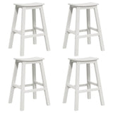 Garden Bar Set 4 pcs White HDPE