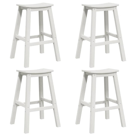 Garden Bar Set 4 pcs White HDPE