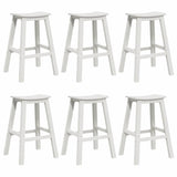 Garden Bar Set 6 pcs White HDPE