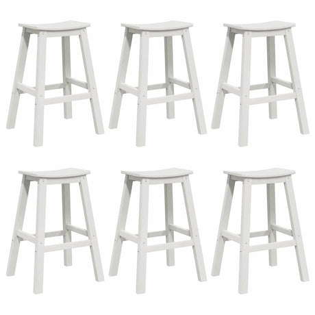Garden Bar Set 6 pcs White HDPE