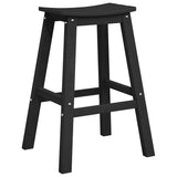 Garden Bar Set 6 pcs Black HDPE