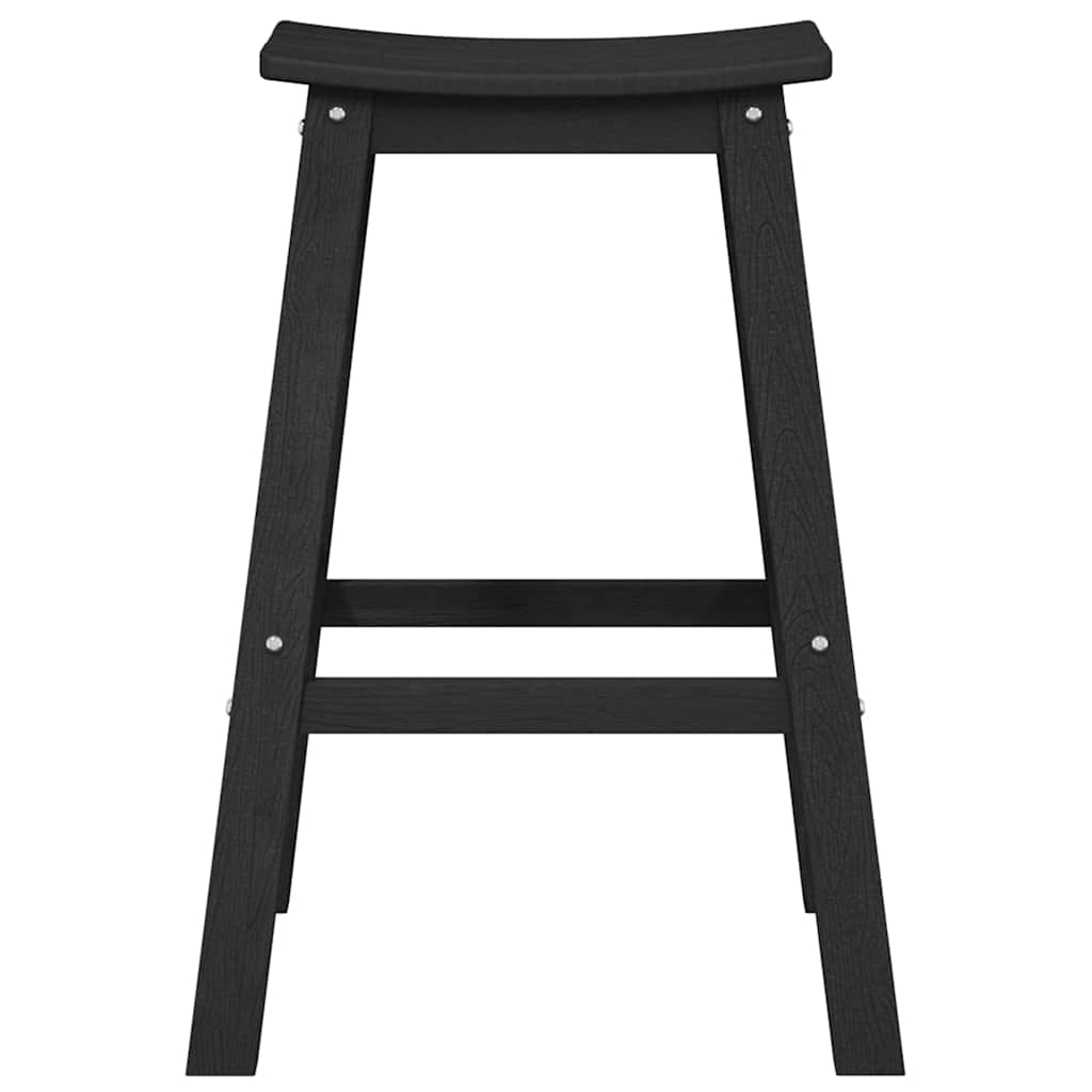 Garden Bar Set 6 pcs Black HDPE