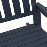 Garden Rocking Chair 3 pcs Navy 38 x 38 x 46cm Plastic