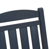 Garden Rocking Chair 3 pcs Navy 38 x 38 x 46cm Plastic
