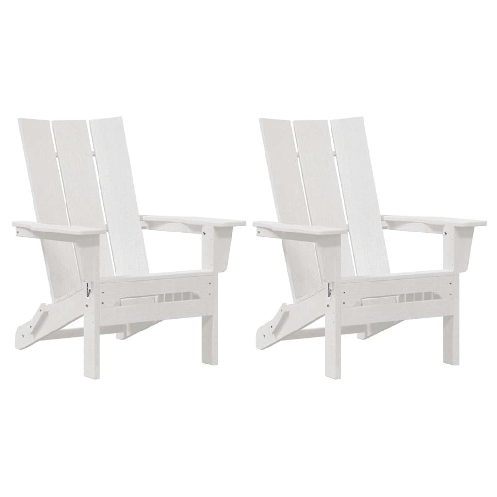 Garden Lounge Furniture 2 pcs White 74.5 x 80.5 x 90cm Plastic