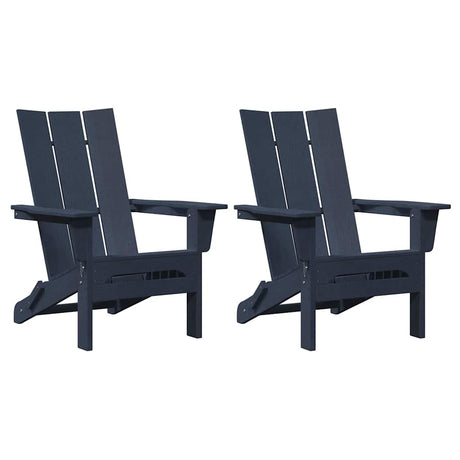 Garden Lounge Furniture 2 pcs Navy 74.5 x 80.5 x 90cm Plastic