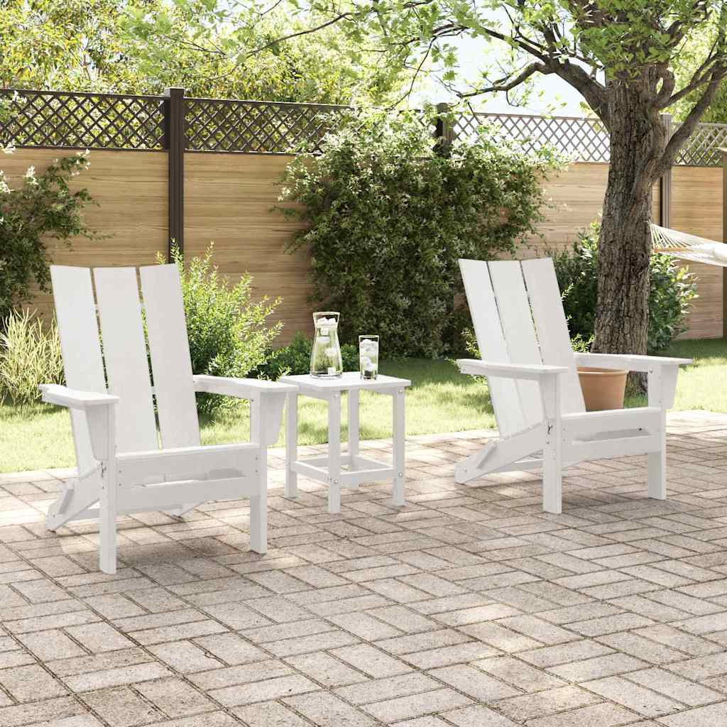 Garden Lounge Furniture 3 pcs White 38 x 38 x 46cm Plastic