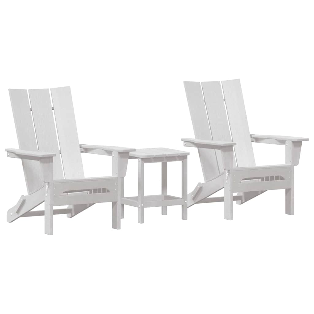 Garden Lounge Furniture 3 pcs White 38 x 38 x 46cm Plastic