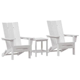 Garden Lounge Furniture 3 pcs White 38 x 38 x 46cm Plastic