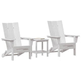 Garden Lounge Furniture 3 pcs White 38 x 38 x 46cm Plastic