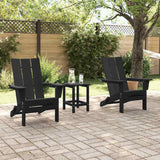 Garden Lounge Furniture 3 pcs Black 38 x 38 x 46cm Plastic