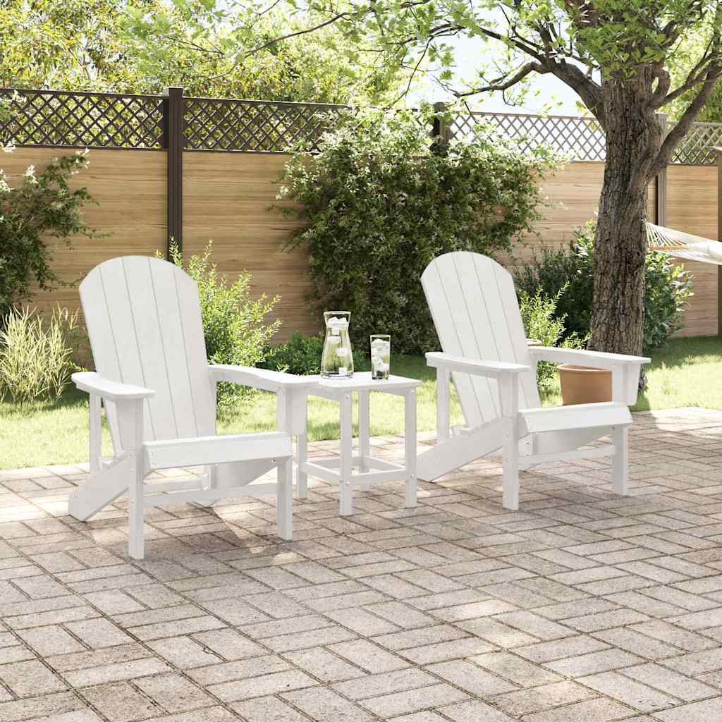 Garden Lounge Furniture 2 pcs White 74 x 82 x 90cm Polyethylene